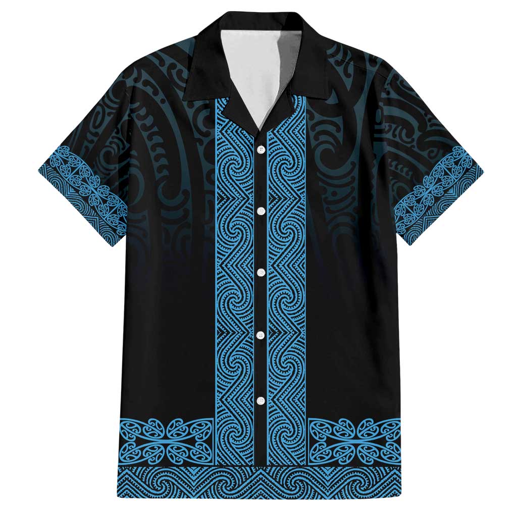 New Zealand Maori Kowhaiwhai Family Matching Long Sleeve Bodycon Dress and Hawaiian Shirt Kikorangi Maui and Mangopare