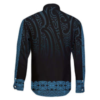New Zealand Maori Kowhaiwhai Family Matching Puletasi and Hawaiian Shirt Kikorangi Maui and Mangopare LT9 - Polynesian Pride