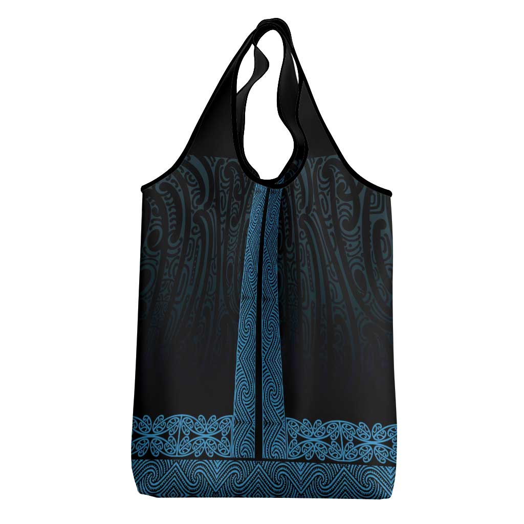 New Zealand Maori Kowhaiwhai Grocery Bag Kikorangi Maui and Mangopare