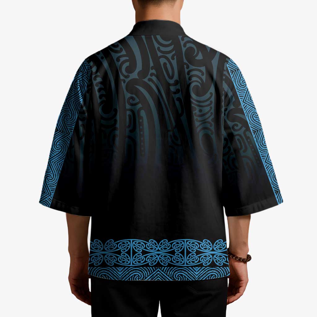 New Zealand Maori Kowhaiwhai Kimono Kikorangi Maui and Mangopare - Polynesian Pride
