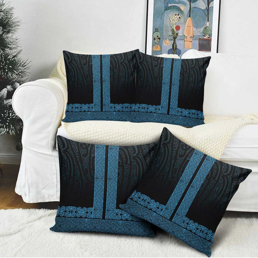 New Zealand Maori Kowhaiwhai Pillow Cover Kikorangi Maui and Mangopare - Polynesian Pride