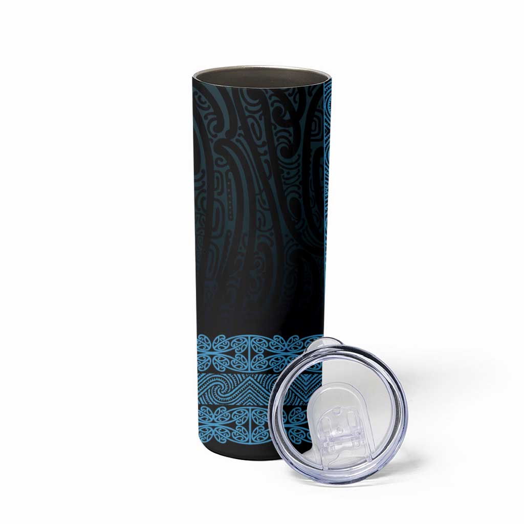 New Zealand Maori Kowhaiwhai Skinny Tumbler Kikorangi Maui and Mangopare LT9 - Polynesian Pride