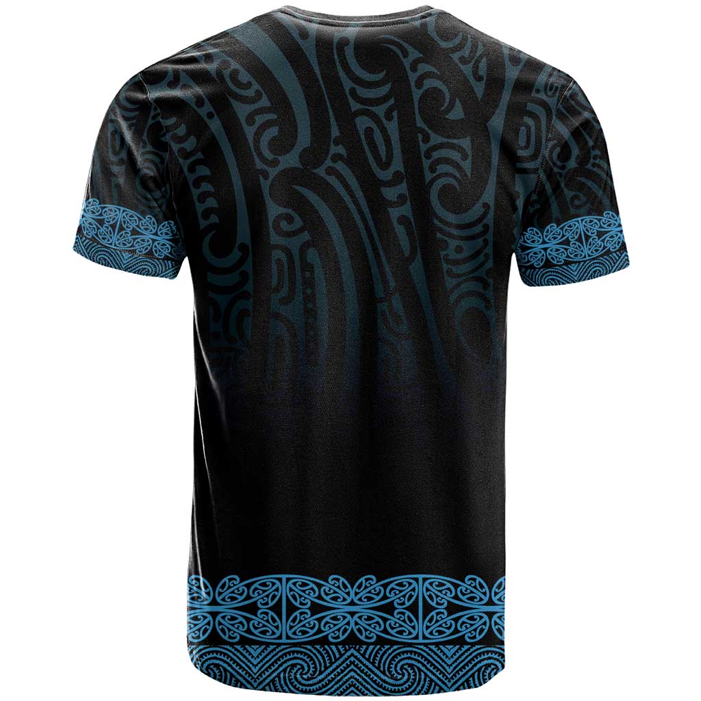 New Zealand Maori Kowhaiwhai T Shirt Kikorangi Maui and Mangopare LT9 - Polynesian Pride