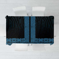 New Zealand Maori Kowhaiwhai Tablecloth Kikorangi Maui and Mangopare LT9 Blue - Polynesian Pride