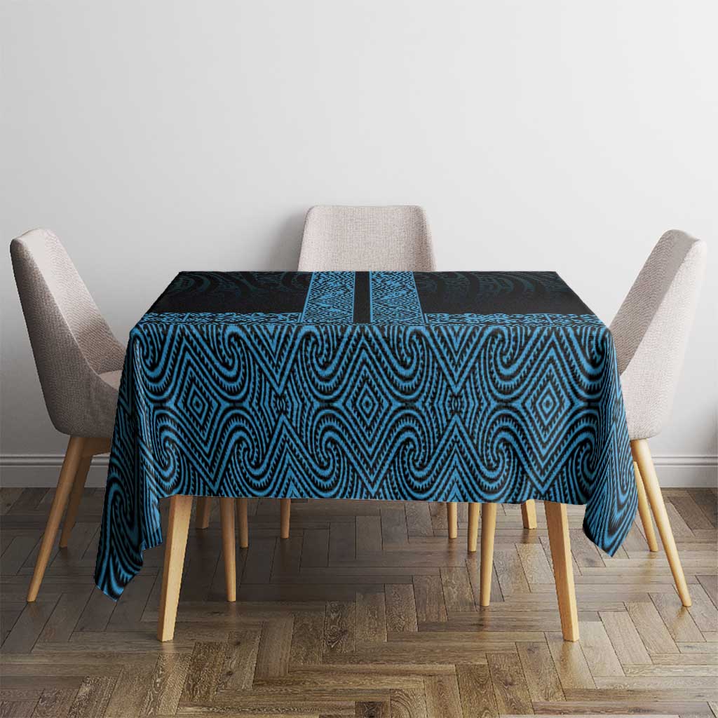 New Zealand Maori Kowhaiwhai Tablecloth Kikorangi Maui and Mangopare LT9 - Polynesian Pride