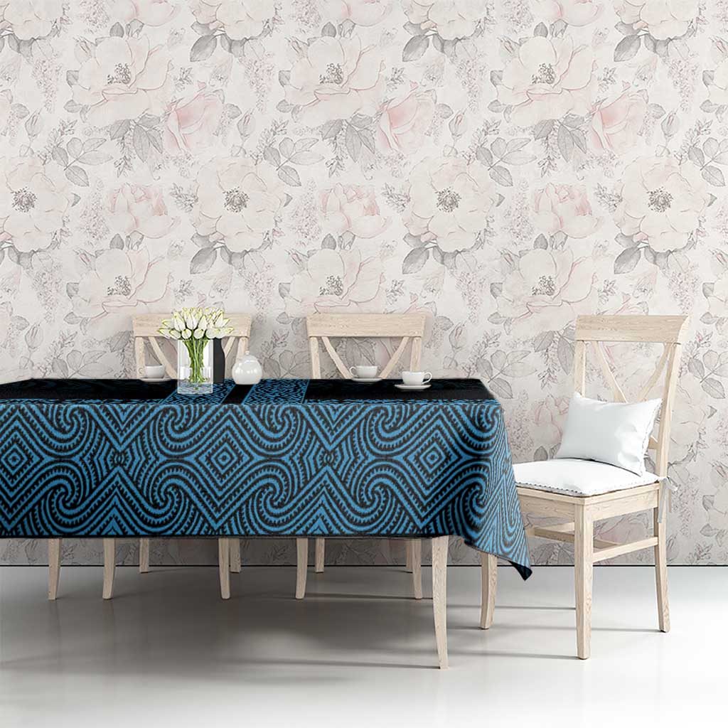 New Zealand Maori Kowhaiwhai Tablecloth Kikorangi Maui and Mangopare LT9 - Polynesian Pride