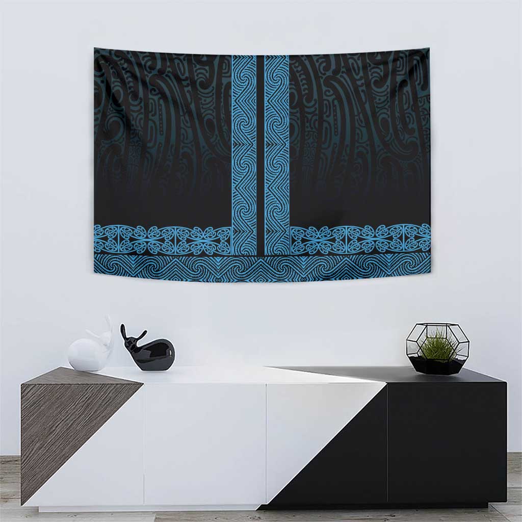 New Zealand Maori Kowhaiwhai Tapestry Kikorangi Maui and Mangopare