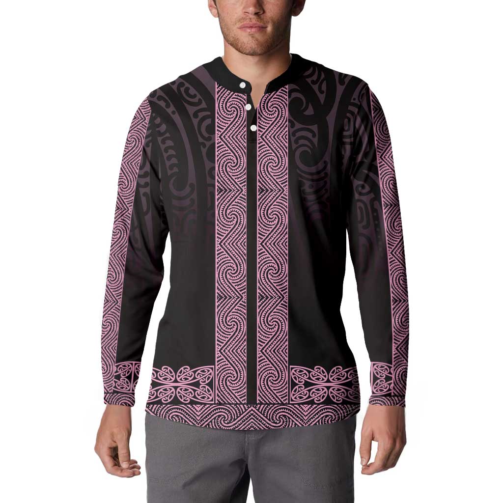 New Zealand Maori Kowhaiwhai Button Sweatshirt Mawhero Maui and Mangopare LT9 - Polynesian Pride
