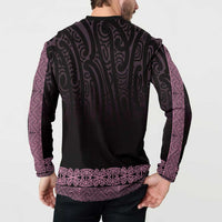 New Zealand Maori Kowhaiwhai Button Sweatshirt Mawhero Maui and Mangopare LT9 - Polynesian Pride