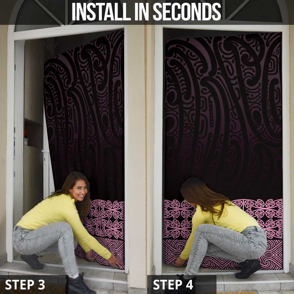 New Zealand Maori Kowhaiwhai Door Cover Mawhero Maui and Mangopare - Polynesian Pride