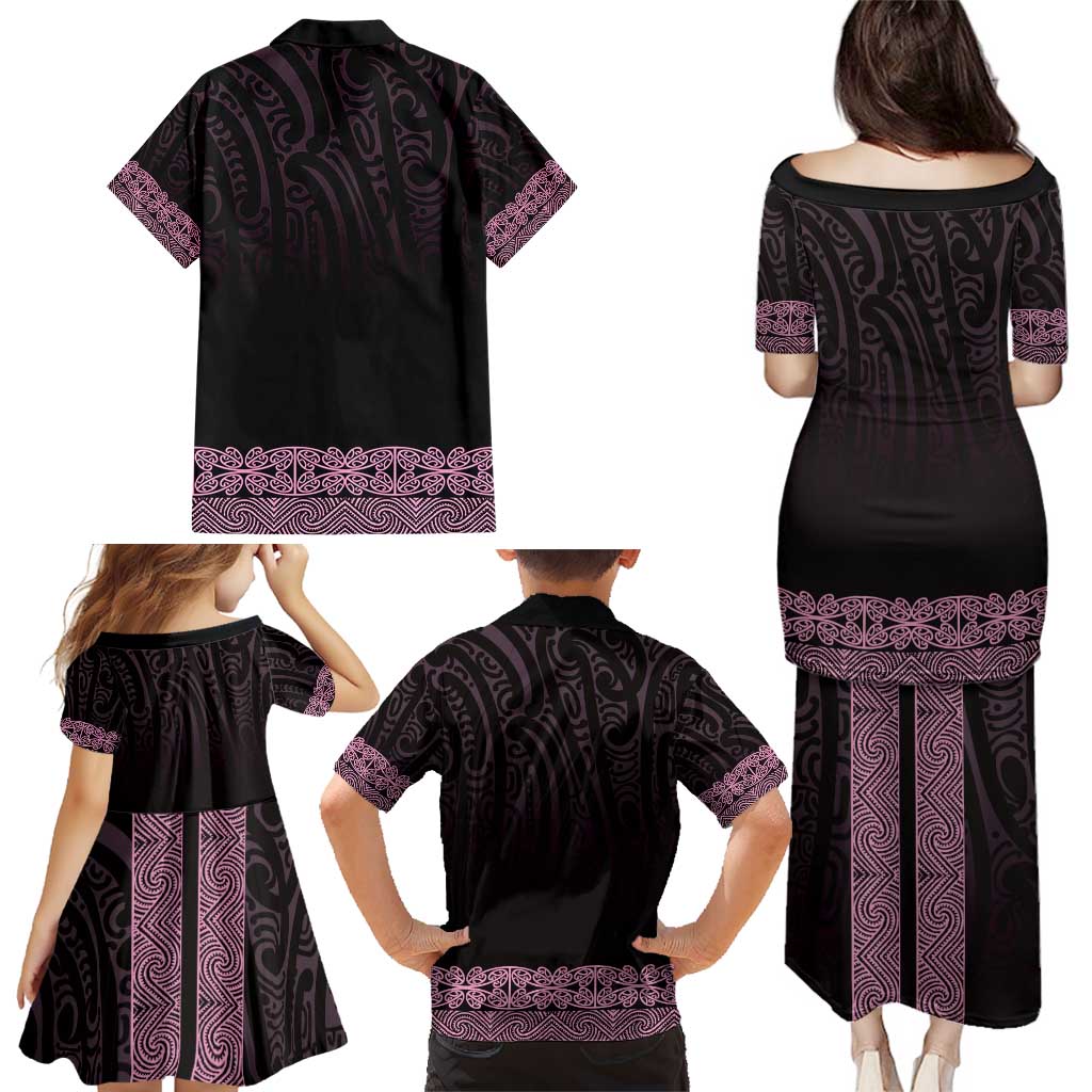 New Zealand Maori Kowhaiwhai Family Matching Puletasi and Hawaiian Shirt Mawhero Maui and Mangopare LT9 - Polynesian Pride