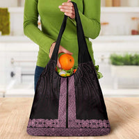 New Zealand Maori Kowhaiwhai Grocery Bag Mawhero Maui and Mangopare