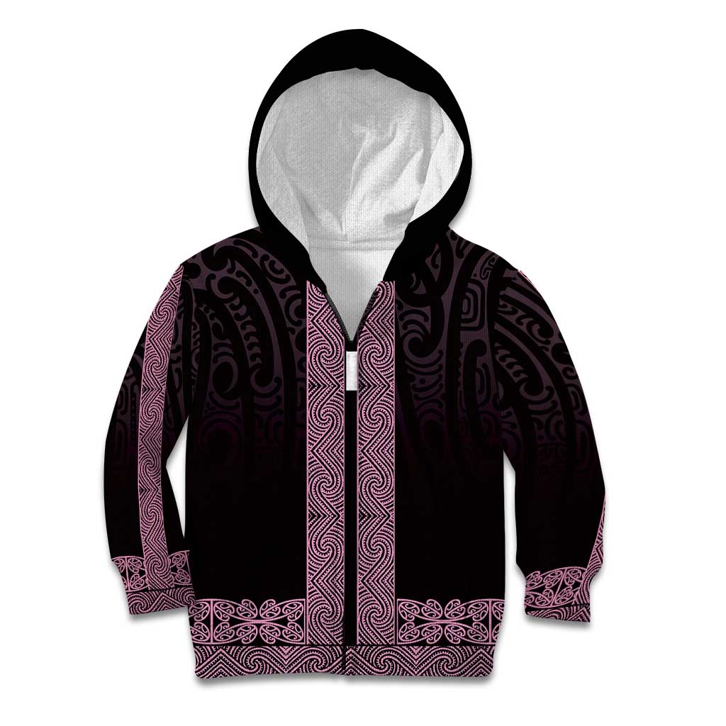 New Zealand Maori Kowhaiwhai Kid Hoodie Mawhero Maui and Mangopare