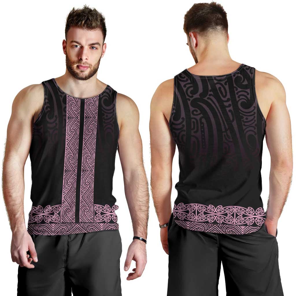 New Zealand Maori Kowhaiwhai Men Tank Top Mawhero Maui and Mangopare