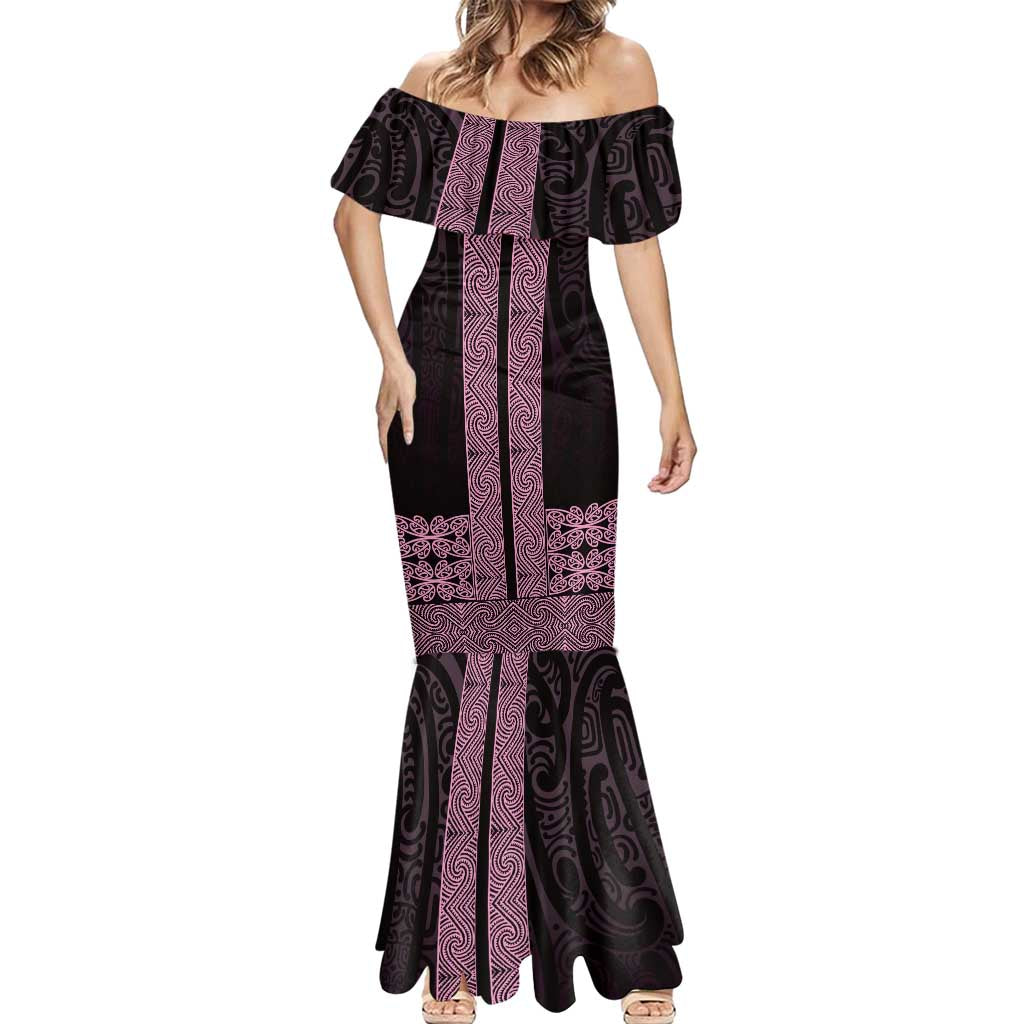 New Zealand Maori Kowhaiwhai Mermaid Dress Mawhero Maui and Mangopare