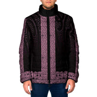 New Zealand Maori Kowhaiwhai Padded Jacket Mawhero Maui and Mangopare - Polynesian Pride