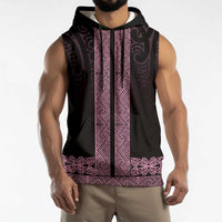 New Zealand Maori Kowhaiwhai Sleeveless Hoodie Mawhero Maui and Mangopare - Polynesian Pride