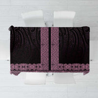 New Zealand Maori Kowhaiwhai Tablecloth Mawhero Maui and Mangopare LT9 Pink - Polynesian Pride