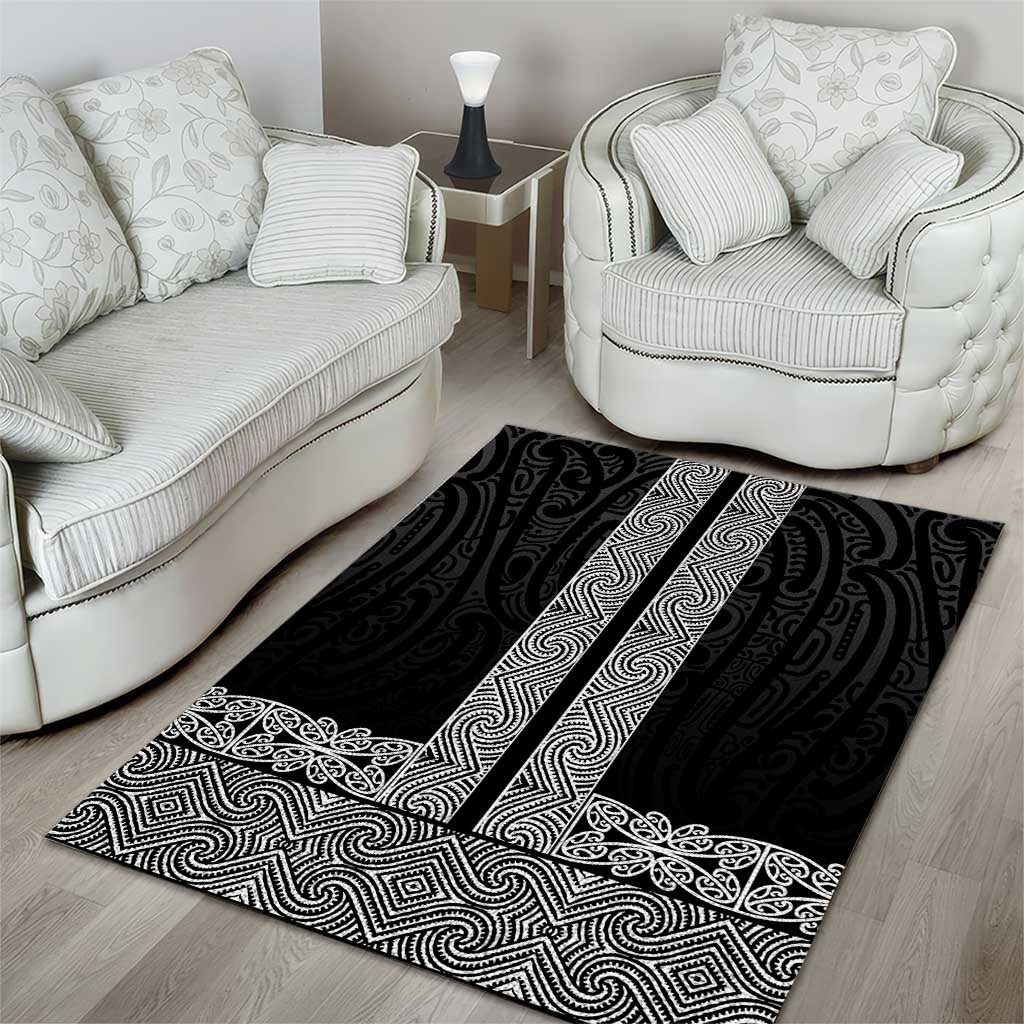 New Zealand Maori Kowhaiwhai Area Rug Pango Maui and Mangopare LT9 - Polynesian Pride