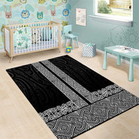 New Zealand Maori Kowhaiwhai Area Rug Pango Maui and Mangopare LT9 - Polynesian Pride