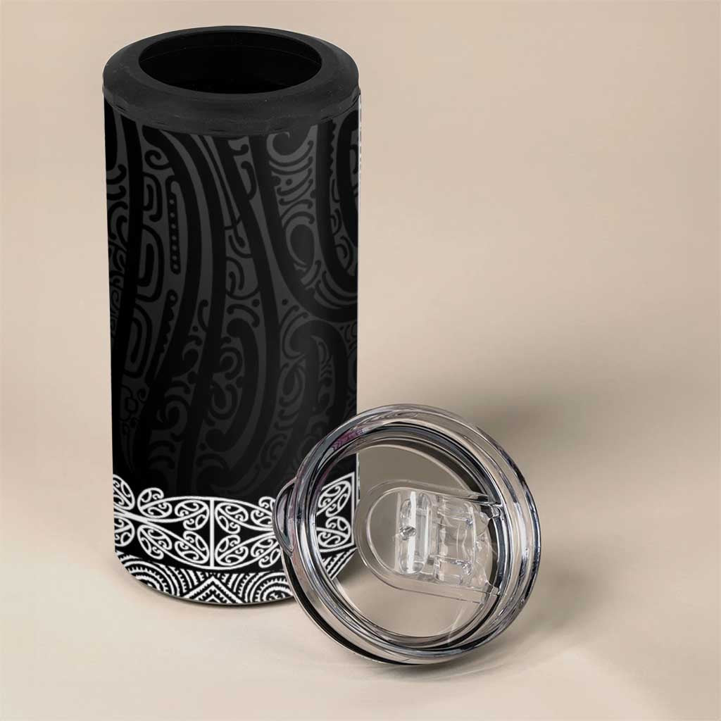 New Zealand Maori Kowhaiwhai 4 in 1 Can Cooler Tumbler Pango Maui and Mangopare LT9 - Polynesian Pride