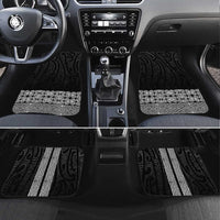 New Zealand Maori Kowhaiwhai Car Mats Pango Maui and Mangopare LT9 Set 4pcs Black - Polynesian Pride