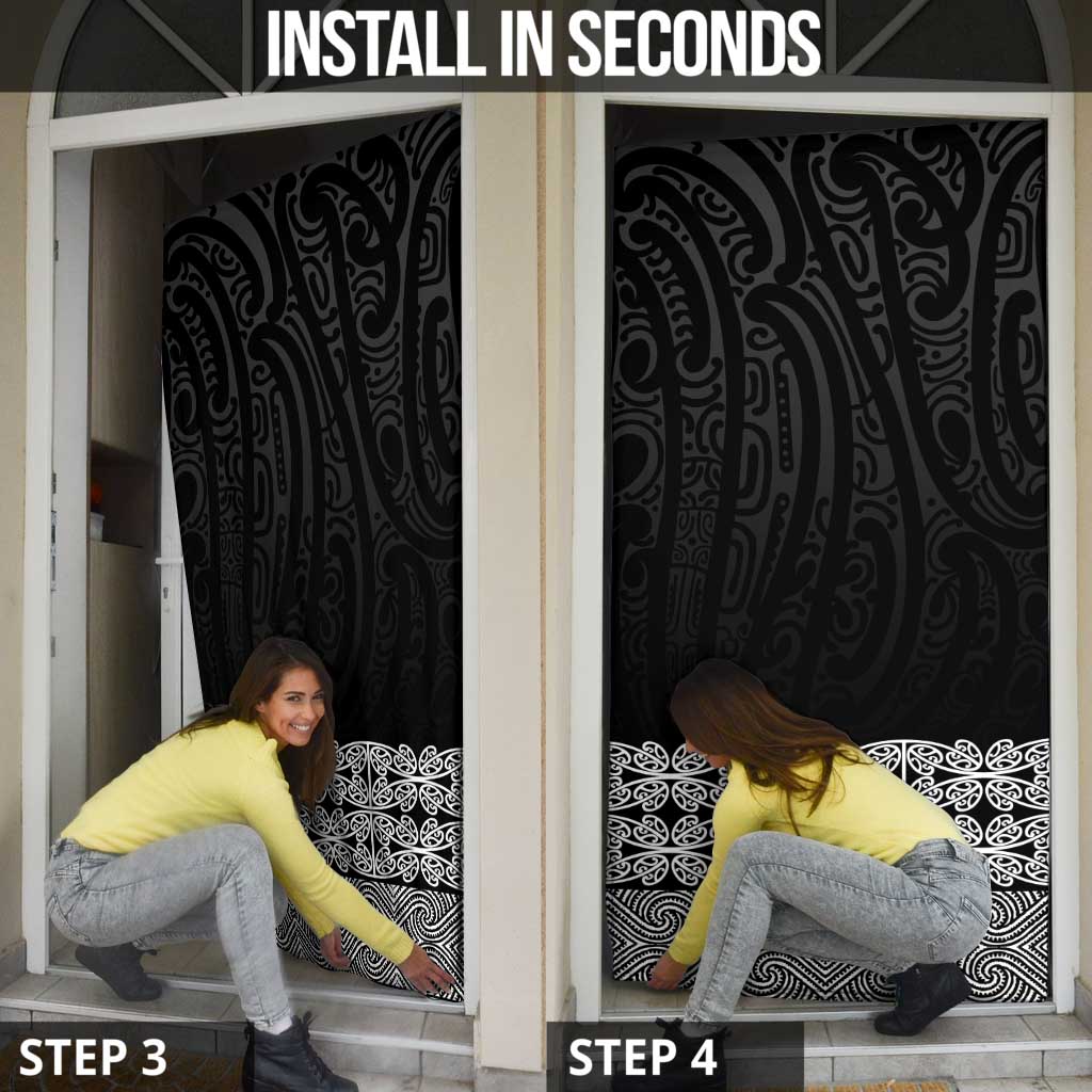 New Zealand Maori Kowhaiwhai Door Cover Pango Maui and Mangopare - Polynesian Pride