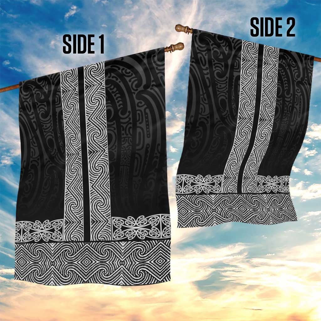 New Zealand Maori Kowhaiwhai Garden Flag Pango Maui and Mangopare