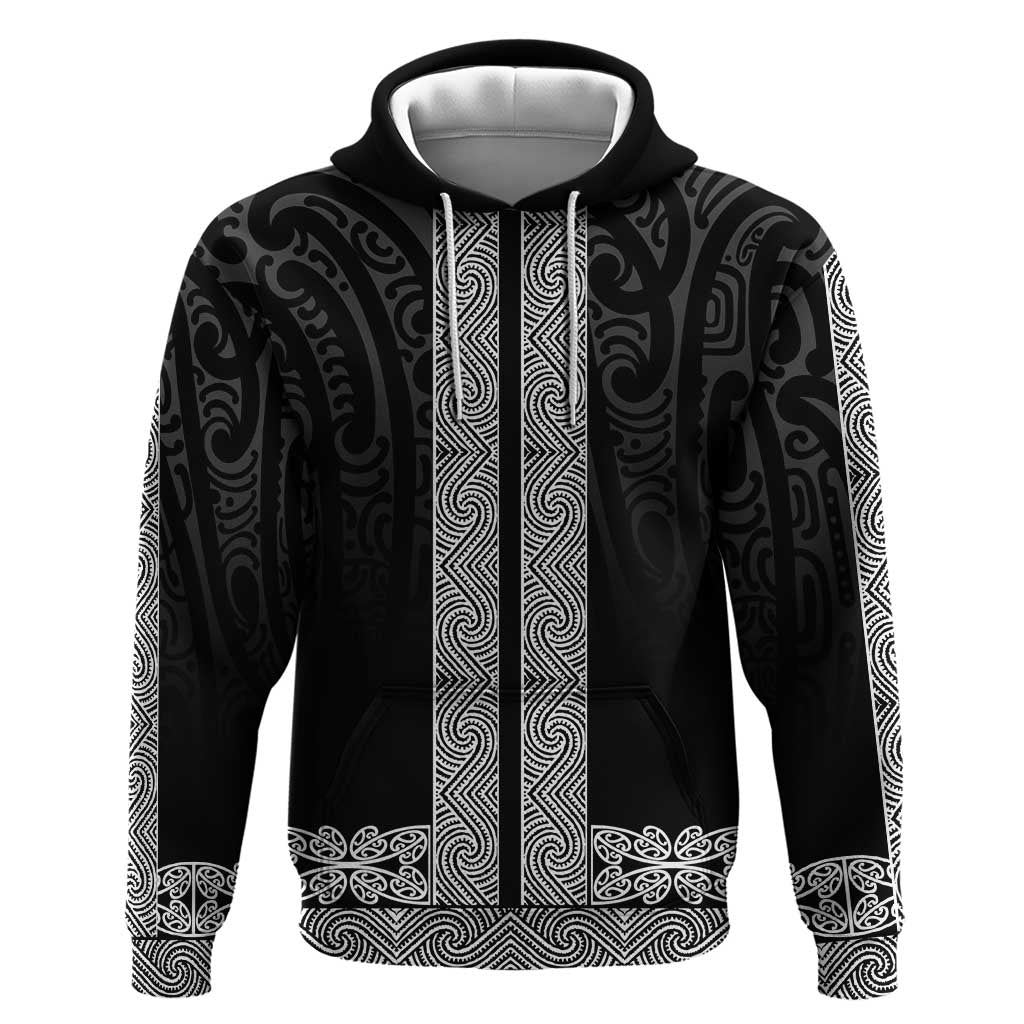 New Zealand Maori Kowhaiwhai Hoodie Pango Maui and Mangopare