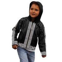 New Zealand Maori Kowhaiwhai Kid Hoodie Pango Maui and Mangopare