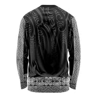 New Zealand Maori Kowhaiwhai Long Sleeve Shirt Pango Maui and Mangopare LT9 - Polynesian Pride