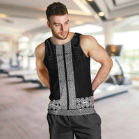 New Zealand Maori Kowhaiwhai Men Tank Top Pango Maui and Mangopare