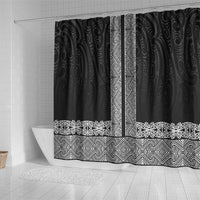 New Zealand Maori Kowhaiwhai Shower Curtain Pango Maui and Mangopare