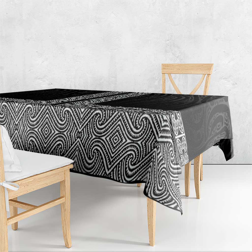 New Zealand Maori Kowhaiwhai Tablecloth Pango Maui and Mangopare
