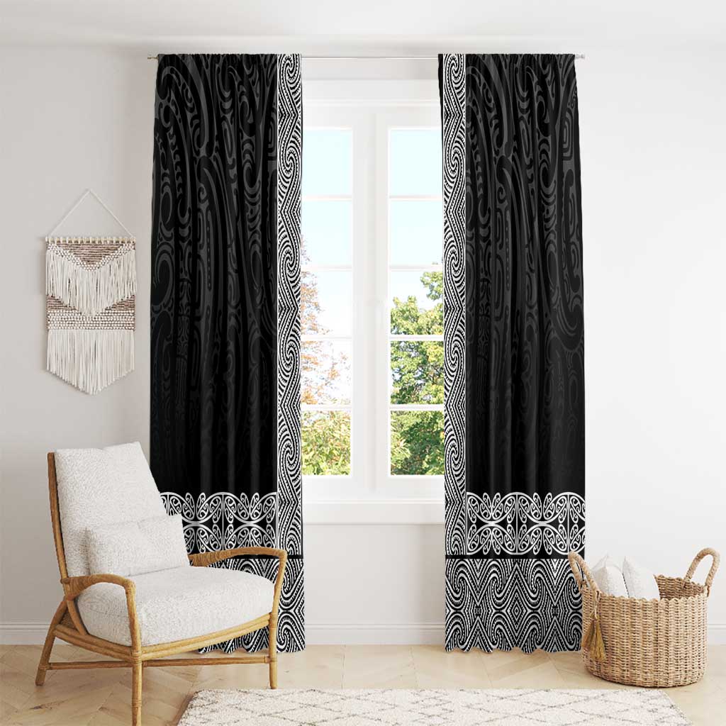 New Zealand Maori Kowhaiwhai Window Curtain Pango Maui and Mangopare LT9 - Polynesian Pride