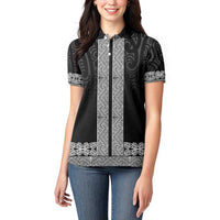 New Zealand Maori Kowhaiwhai Women Polo Shirt Pango Maui and Mangopare