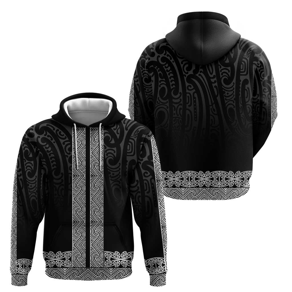 New Zealand Maori Kowhaiwhai Zip Hoodie Pango Maui and Mangopare