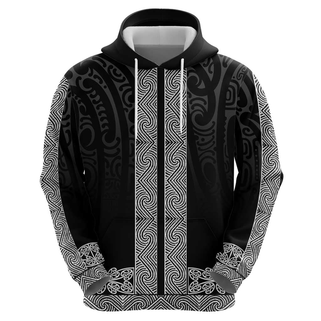 New Zealand Maori Kowhaiwhai Zip Hoodie Pango Maui and Mangopare
