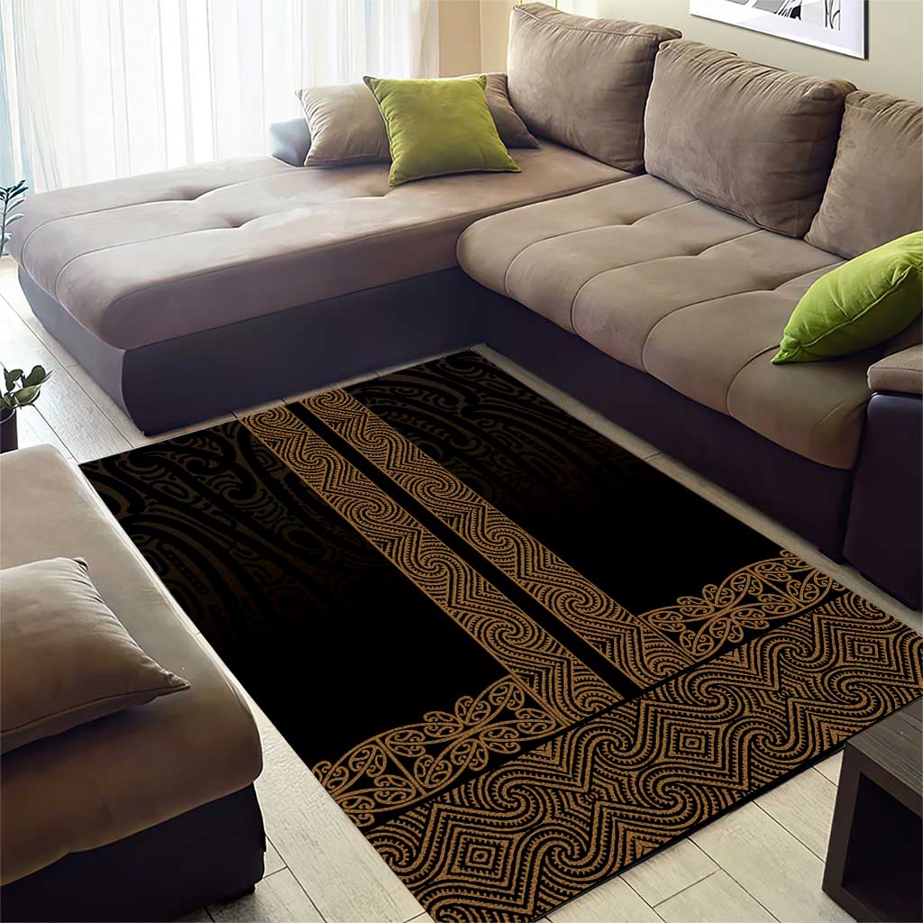 New Zealand Maori Kowhaiwhai Area Rug Parauri Maui and Mangopare LT9 - Polynesian Pride