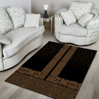New Zealand Maori Kowhaiwhai Area Rug Parauri Maui and Mangopare LT9 - Polynesian Pride