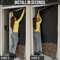 New Zealand Maori Kowhaiwhai Door Cover Parauri Maui and Mangopare - Polynesian Pride