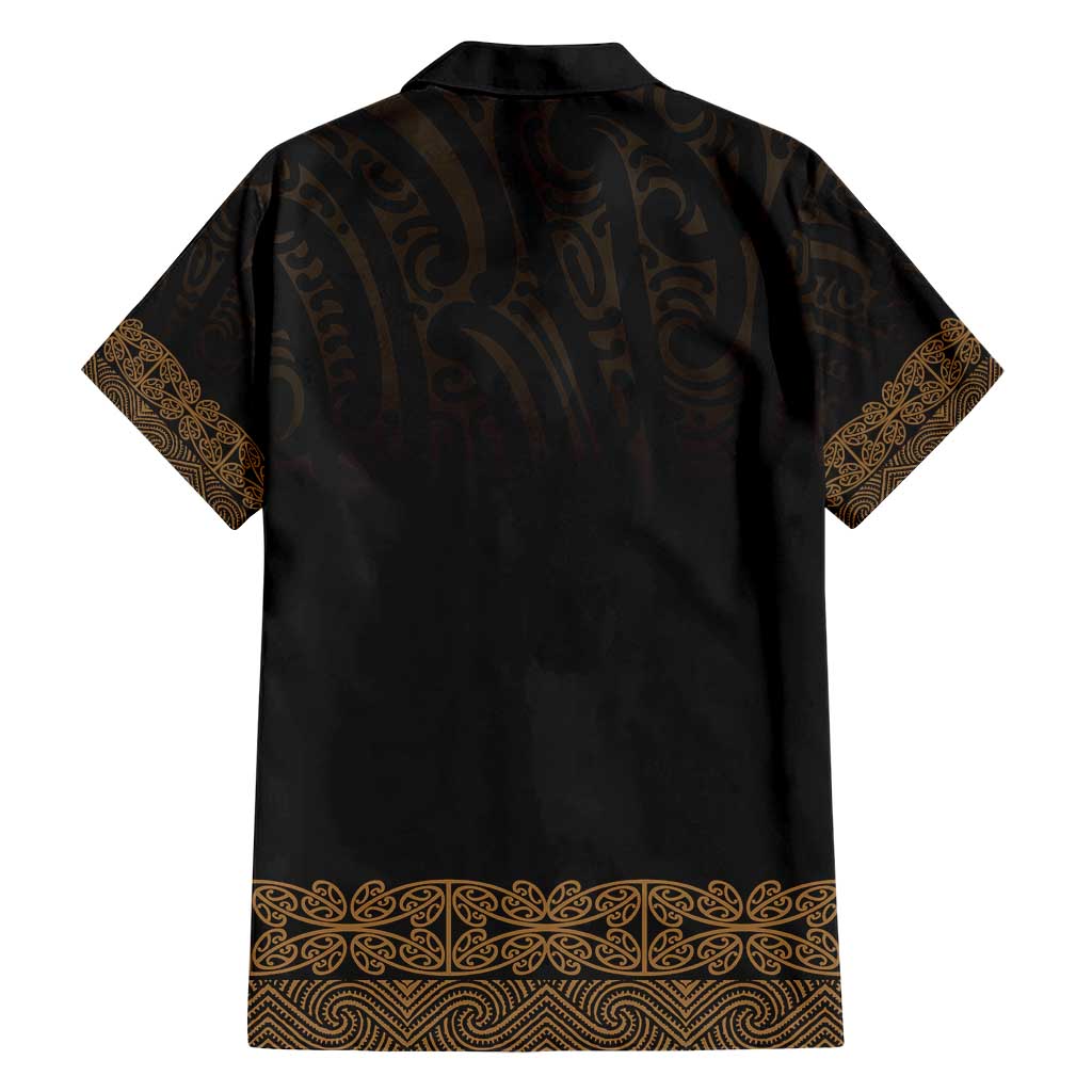 New Zealand Maori Kowhaiwhai Family Matching Short Sleeve Bodycon Dress and Hawaiian Shirt Parauri Maui and Mangopare