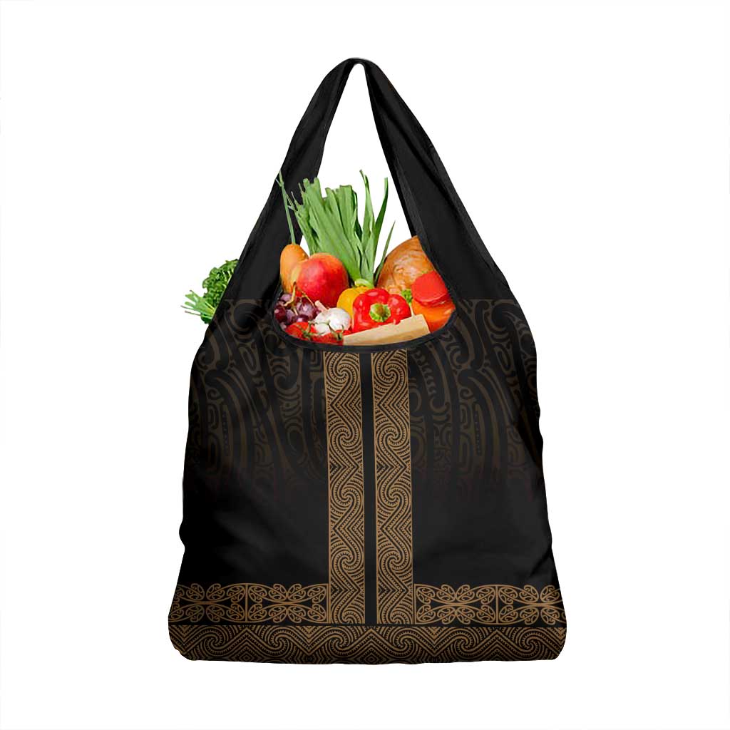 New Zealand Maori Kowhaiwhai Grocery Bag Parauri Maui and Mangopare LT9 1-pack One Size Brown - Polynesian Pride