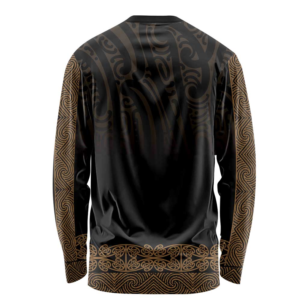 New Zealand Maori Kowhaiwhai Long Sleeve Shirt Parauri Maui and Mangopare LT9 - Polynesian Pride