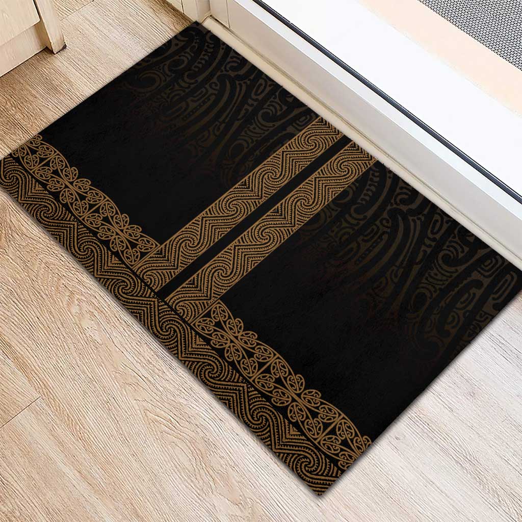 New Zealand Maori Kowhaiwhai Rubber Doormat Parauri Maui and Mangopare LT9 - Polynesian Pride