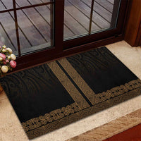 New Zealand Maori Kowhaiwhai Rubber Doormat Parauri Maui and Mangopare LT9 - Polynesian Pride