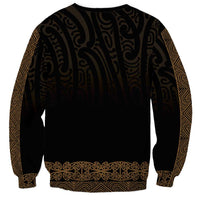 New Zealand Maori Kowhaiwhai Sweatshirt Parauri Maui and Mangopare LT9 - Polynesian Pride