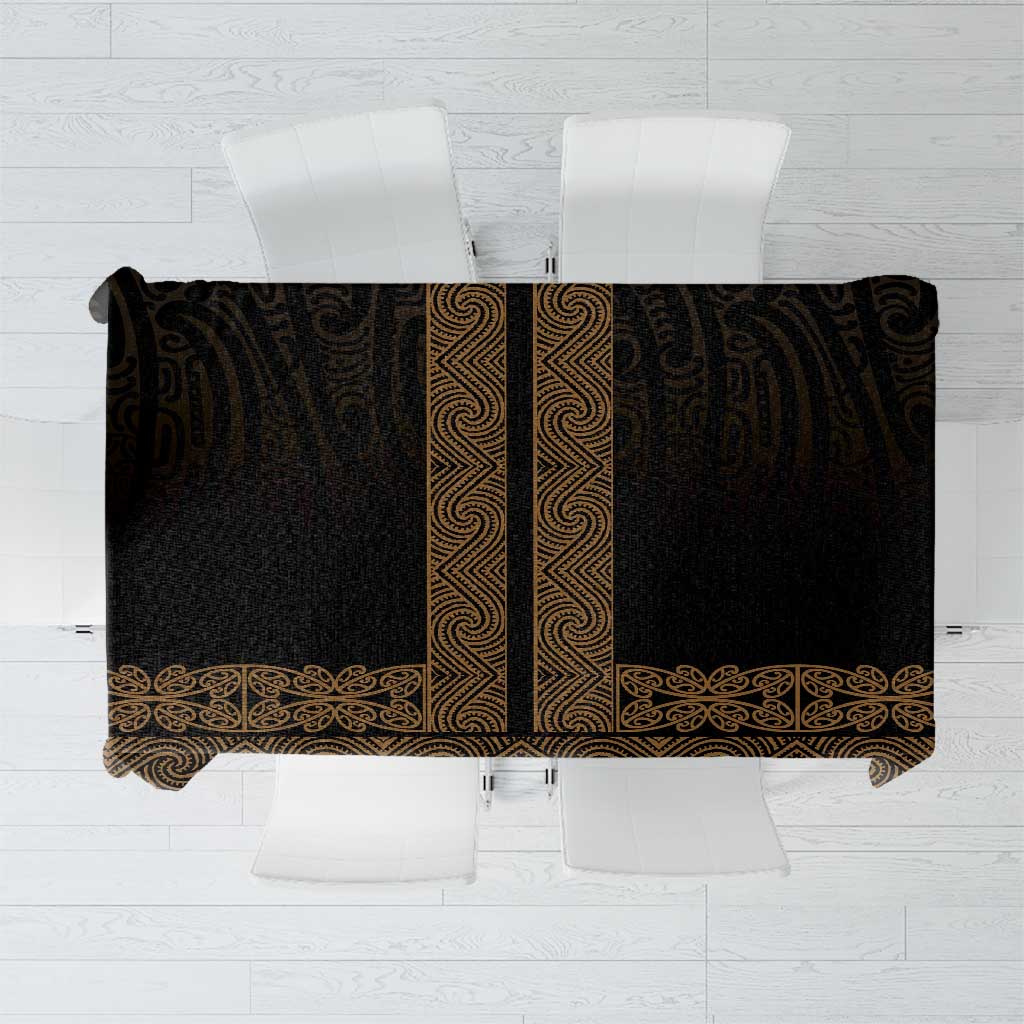 New Zealand Maori Kowhaiwhai Tablecloth Parauri Maui and Mangopare LT9 Brown - Polynesian Pride