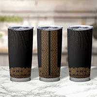 New Zealand Maori Kowhaiwhai Tumbler Cup Parauri Maui and Mangopare