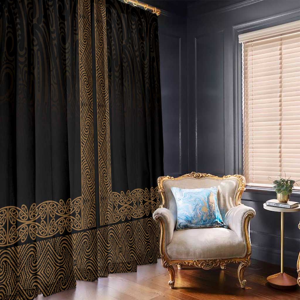 New Zealand Maori Kowhaiwhai Window Curtain Parauri Maui and Mangopare LT9 - Polynesian Pride